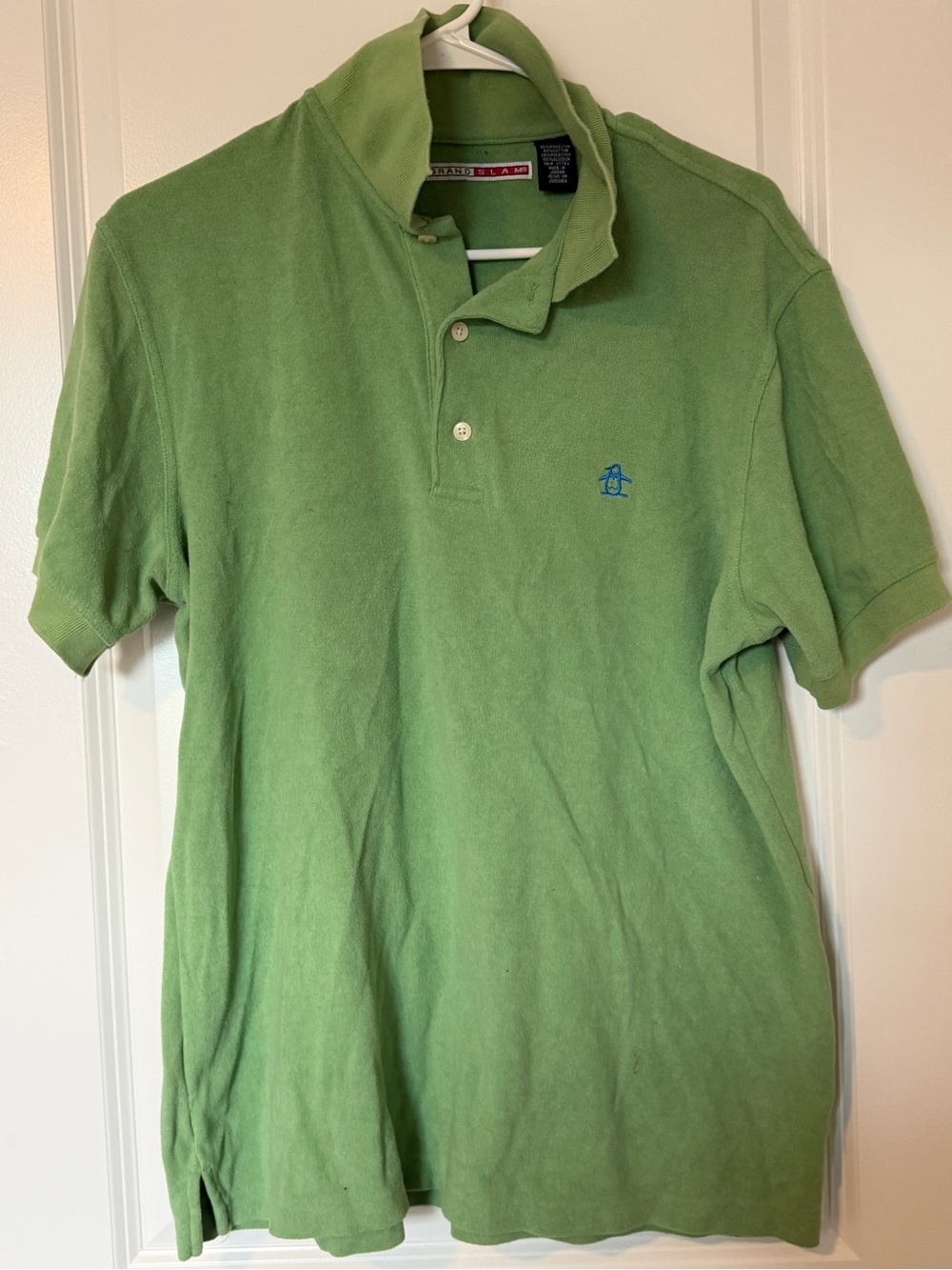 Grand Slam Men's Light Green Polo with Contrast Logo